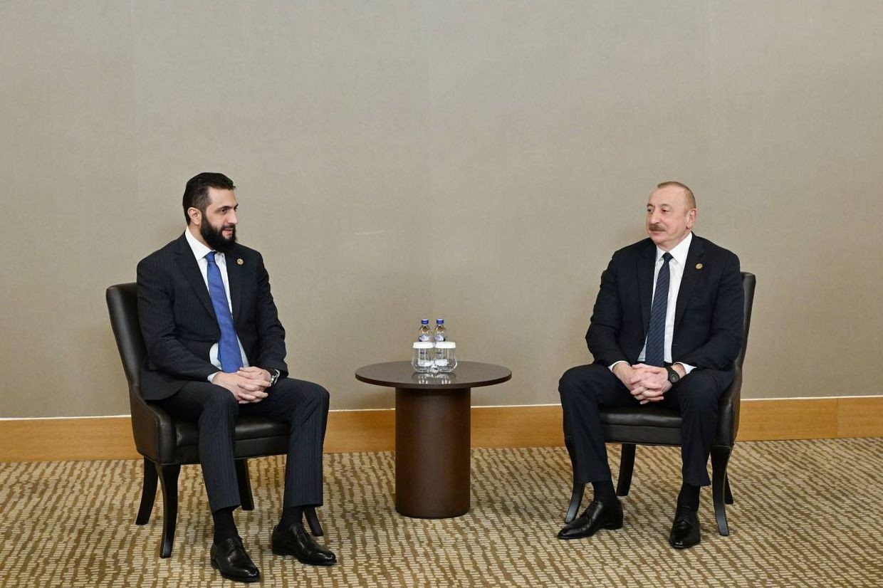 Aliyev and Interim Syrian President Meet at Antalya Diplomacy Forum